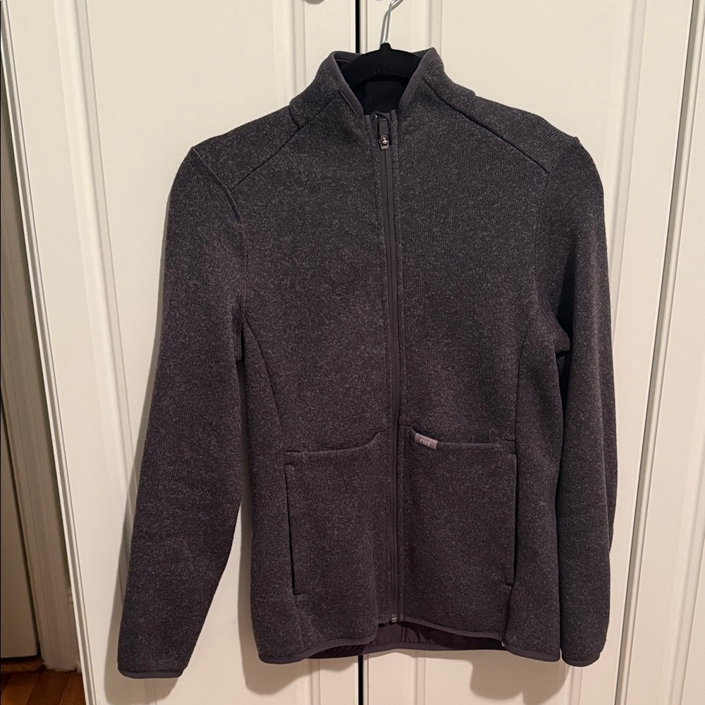 Figs Dark Gray Full-Zip Sweatshirt